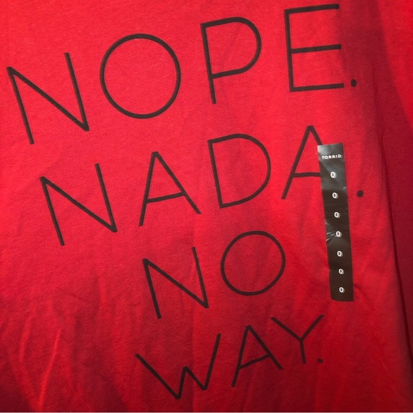 NWT Torrid black & red shirt 0 - Picture 3 of 4